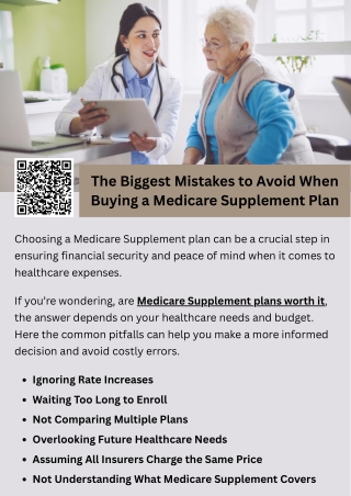 The Biggest Mistakes to Avoid When Buying a Medicare Supplement Plan