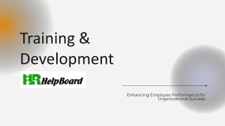 Employee Training and Development