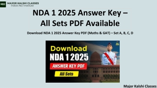 NDA 1 2025 Answer Key – All Sets PDF Available
