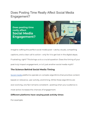Social Media Engagement
