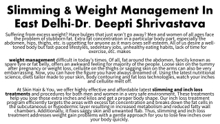 Slimming & Weight Management In East Delhi