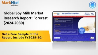 Soy Milk Market Demand, Drivers and Opportunities 2024-2030