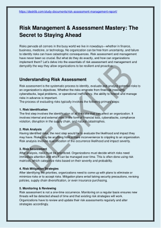 Risk Management & Assessment Mastery_ The Secret to Staying Ahead -PDF