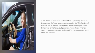 Best Driving Instructors Burbank