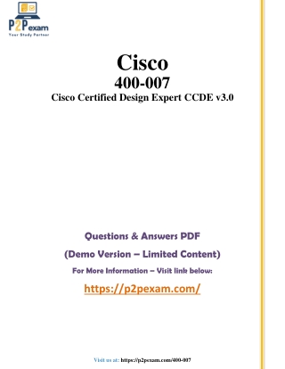 400-007 Questions and Answers pdf dumps