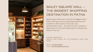 Bailey Square: The New Shopping Center in Patna You Can’t Miss
