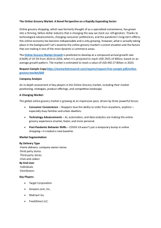 Online Grocery Market Analysis