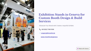 Exhibition Stands in Geneva for Custom Booth Design & Build Services