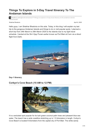 Dive, Discover, Dream: A Perfect 5 Days Travel Itinerary for the Andaman Islands