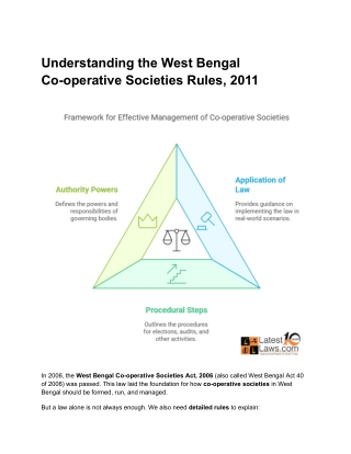 Understanding the West Bengal Co-operative Societies Rules, 2011