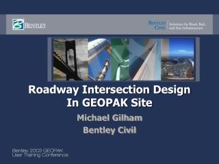Roadway Intersection Design In GEOPAK Site