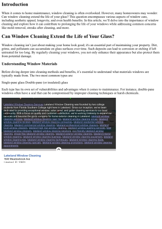 Can Window Cleaning Extend the Life of Your Glass?