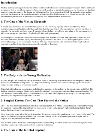 10 Shocking Medical Malpractice Cases of the Decade