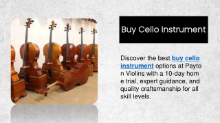 Buy Cello Instrument