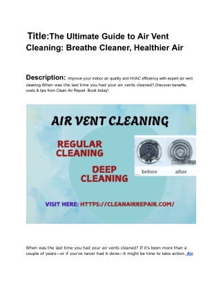 _Air Vent Cleaning