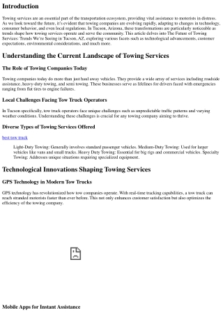 The Future of Towing Services: Trends We’re Seeing in Tucson, AZ