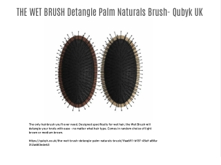 THE WET BRUSH Detangle Palm Naturals Brush- Qubyk UK