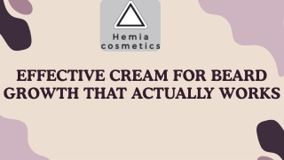 Effective Cream for Beard Growth That Actually Works