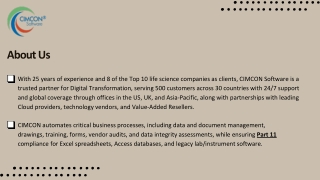 21 CFR Part 11 Compliance for Spreadsheets
