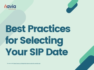 Best Practices For Selecting Your SIP Date