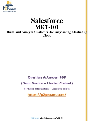 MKT-101 Questions and Answers pdf dumps