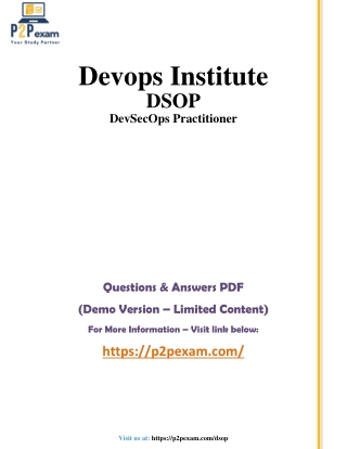 DSOP Questions and Answers pdf dumps