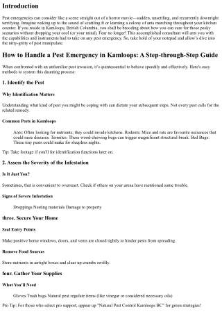 How to Handle a Pest Emergency in Kamloops: A Step-through-Step Guide