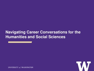 Navigating Career Conversations for the Humanities and Social Sciences