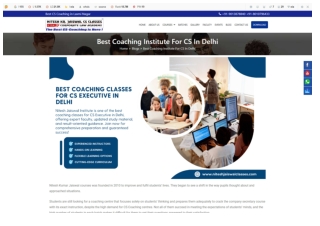 Find the Best Company Secretary Coaching in Delhi Near You