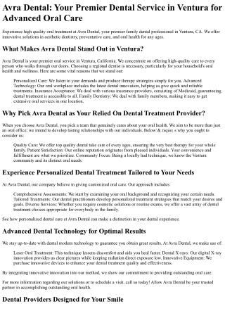 Avra Dental