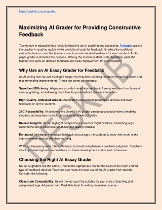 Maximizing AI Grader for Providing Constructive Feedback - PDF