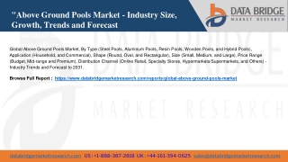 Global Above Ground Pools Market