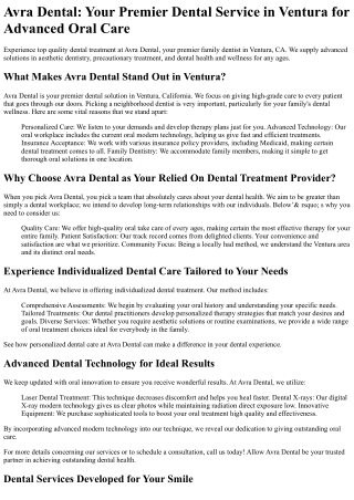 Avra Dental