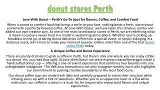 donut stores Perth