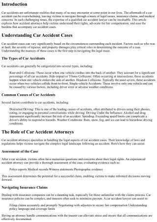 Navigating the Legal Maze: How Car Accident Attorneys Can Help You