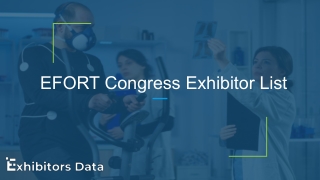 EFORT Congress Exhibitor List 2025
