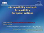 EAccessibility and web Accessibility European Actions