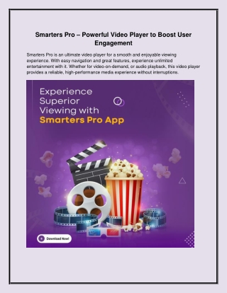 Smarters Pro – Powerful Video Player to Boost User Engagement