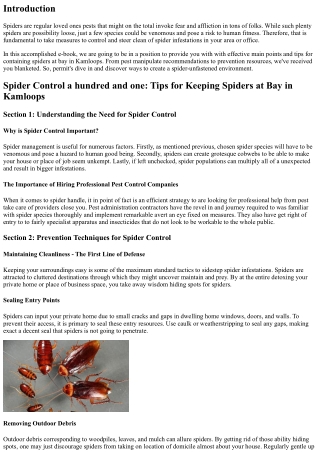 Spider Control one 0 one: Tips for Keeping Spiders at Bay in Kamloops