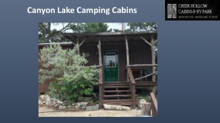 Canyon Lake Camping Cabins