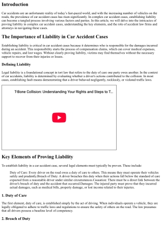 How to Prove Liability in Complex Car Accident Cases