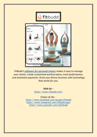 Smart Software for Personal Trainers | FitBudd