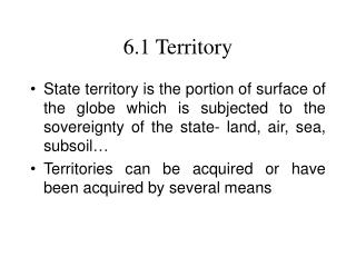 6.1 Territory
