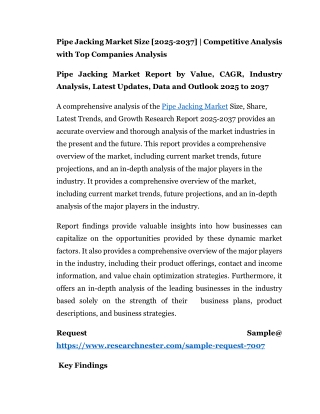 Pipe Jacking Market