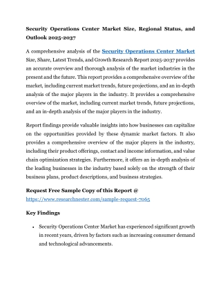 Security Operations Center Market