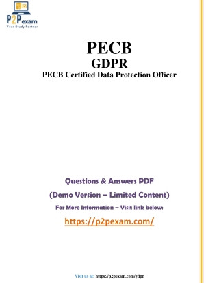GDPR Questions and Answers pdf dumps