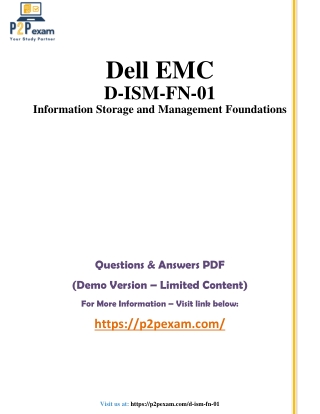 D-ISM-FN-01 Questions and Answers pdf dumps