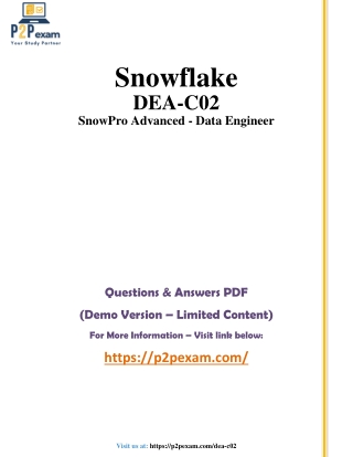 DEA-C02 Questions and Answers pdf dumps