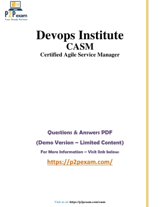 CASM Questions and Answers pdf dumps