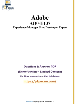 AD0-E137 Questions and Answers pdf dumps